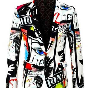 White Graffiti Jacket